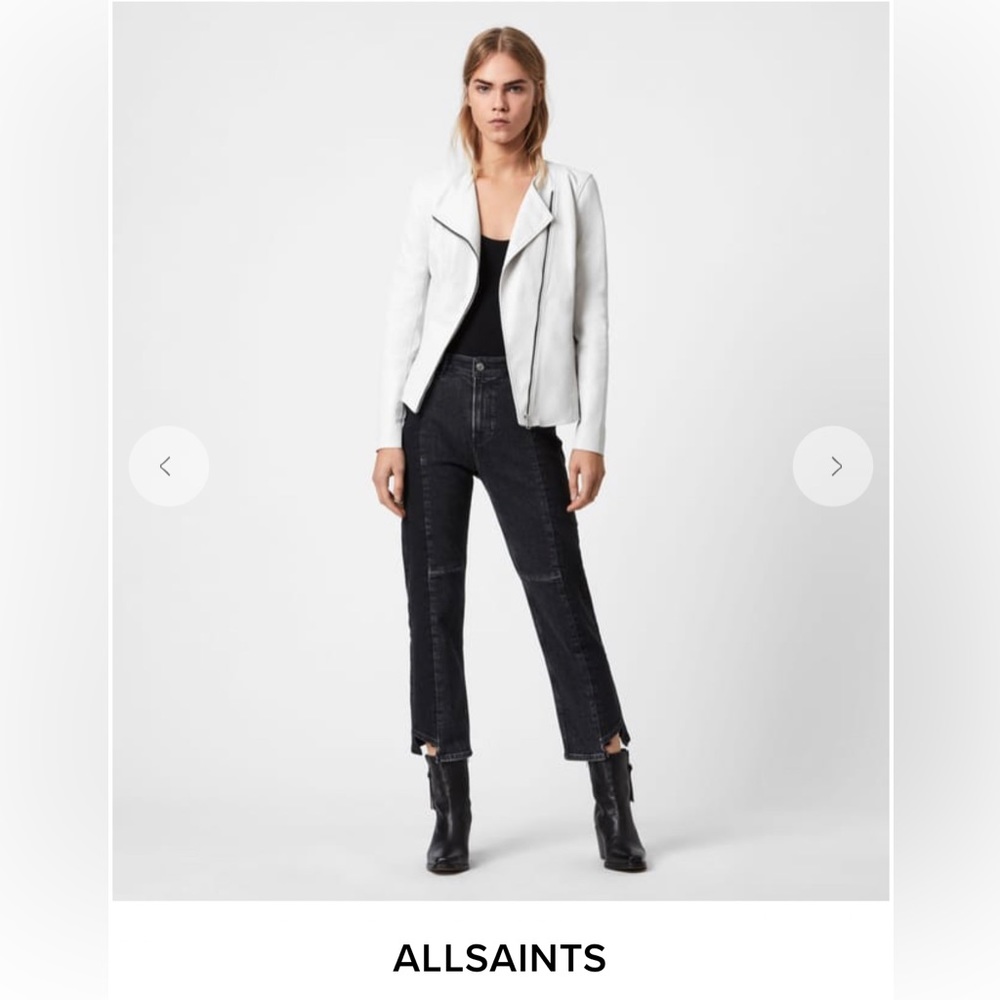 All Saints soft white/ cream  Leather Jacket